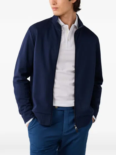Hackett London 집업 스웨트셔츠 In Blue