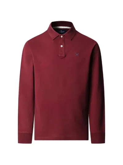 Hackett Long-sleeved Polo Shirt In Red
