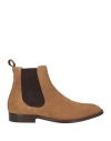 Hackett Man Ankle Boots Camel Size 9 Leather In Beige