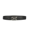 Hackett Man Belt Black Size 28 Leather In Black