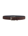Hackett Man Belt Dark Brown Size 28 Cow Leather