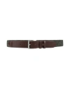 Hackett Man Belt Dark Green Size S Polyamide, Cow Leather, Polyester, Rubber