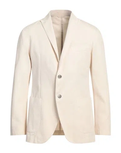 Hackett Man Blazer Ivory Size 50 Cotton