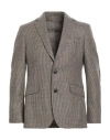 Hackett Man Blazer Khaki Size 44 Wool In Brown