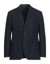 Hackett Man Blazer Navy Size 44 Polyester, Cotton, Wool In Blue