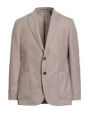 Hackett Man Blazer Taupe Size 44 Polyester, Wool In Brown