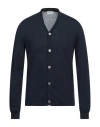 Hackett Man Cardigan Midnight Blue Size Xl Cotton, Silk In Blue