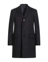 Hackett Man Coat Navy Size 48 Wool, Cashmere In Black