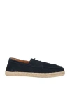 Hackett Man Espadrilles Navy Size 9 Leather In Blue