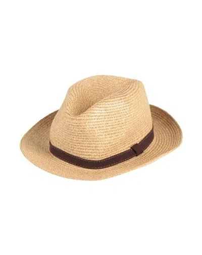 Hackett Man Hat Beige Size S Paper, Cow Leather In Sand