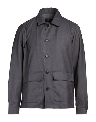 Hackett Man Jacket Grey Size Xs Virgin Wool, Polyester In Blue