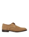 Hackett Man Lace-up Shoes Sand Size 9 Leather In Nude