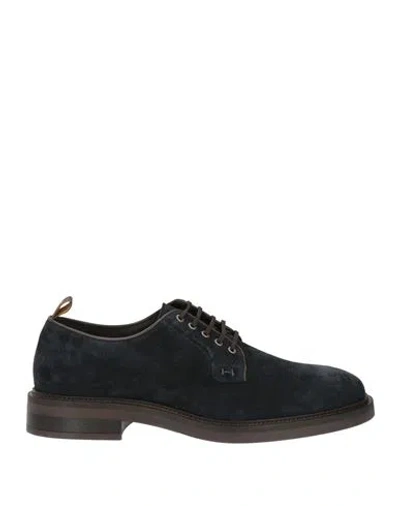 Hackett Man Lace-up Shoes Midnight Blue Size 10 Leather