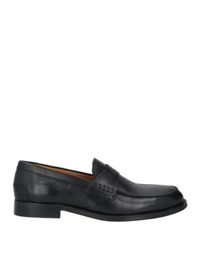 Hackett Man Loafers Black Size 8 Leather