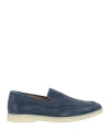 Hackett Man Loafers Navy Size 7 Leather In Blue