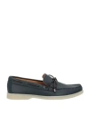 Hackett Man Loafers Navy Size 7 Leather In Multi