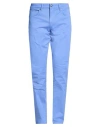 Hackett Man Pants Azure Size 34 Cotton, Elastane In Blue