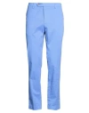 Hackett Man Pants Azure Size 36 Cotton, Elastane In Blue