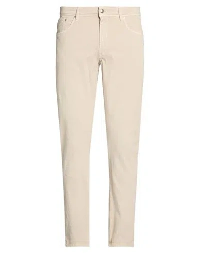 Hackett Man Pants Beige Size 34 Cotton, Elastane In Neutral