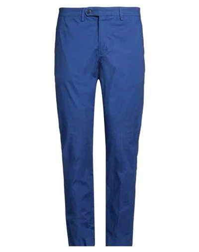 Hackett Man Pants Blue Size 34 Cotton, Elastane