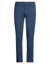 Hackett Man Pants Blue Size 35 Cotton, Elastane In Blue