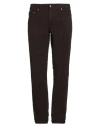 Hackett Man Pants Dark Brown Size 34 Cotton, Elastane In Black