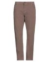 Hackett Man Pants Dark Brown Size 40 Cotton, Elastane