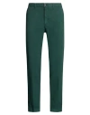 Hackett Man Pants Dark Green Size 34 Cotton, Elastane