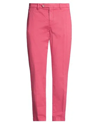 Hackett Man Pants Garnet Size 34 Cotton, Elastane In Pink