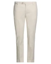Hackett Man Pants Ivory Size 34 Cotton, Elastane In Neutral