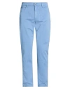 Hackett Man Pants Light Blue Size 34 Cotton, Elastane In Blue