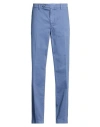 Hackett Man Pants Light Blue Size 38 Cotton, Elastane In Blue