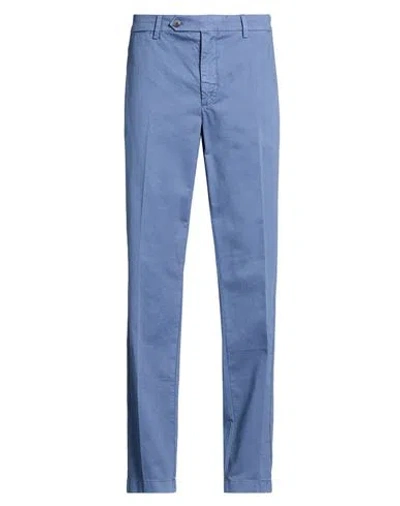 Hackett Man Pants Light Blue Size 38 Cotton, Elastane