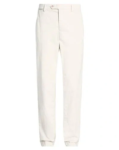Hackett Man Pants Light Grey Size 34 Cotton, Elastane In White