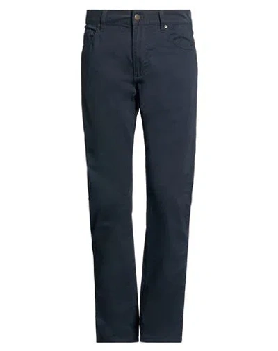 Hackett Man Pants Midnight Blue Size 40 Cotton, Elastane