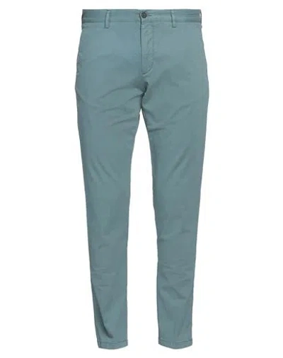 Hackett Man Pants Pastel Blue Size 36 Cotton, Elastane