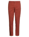 Hackett Man Pants Rust Size 34 Cotton, Elastane In Brown