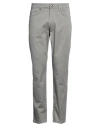 Hackett Man Pants Sage Green Size 34 Cotton, Elastane In Gray