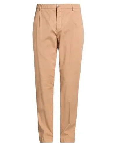 Hackett Man Pants Sand Size 34 Cotton, Elastane In Brown