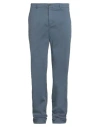 Hackett Man Pants Slate Blue Size 34 Cotton, Elastane In Blue