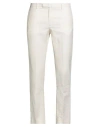 Hackett Man Pants White Size 33 Linen, Cotton In White