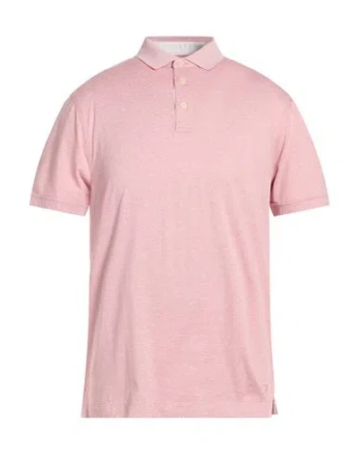 Hackett Man Polo Shirt Antique Rose Size Xxl Cotton, Linen In Pink