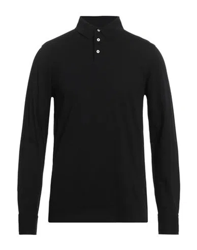 Hackett Man Polo Shirt Black Size Xxl Cotton In Black