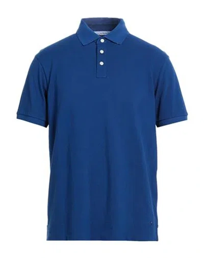 Hackett Man Polo Shirt Blue Size Xxl Cotton
