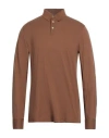 Hackett Man Polo Shirt Brown Size Xl Cotton
