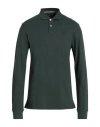 Hackett Man Polo Shirt Dark Green Size M Cotton