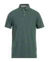 Hackett Man Polo Shirt Dark Green Size Xl Cotton In Green