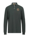 Hackett Man Polo Shirt Dark Green Size Xl Cotton In Green