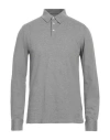 Hackett Man Polo Shirt Grey Size M Cotton