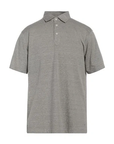 Hackett Man Polo Shirt Grey Size Xxl Cotton, Linen, Lyocell, Elastane